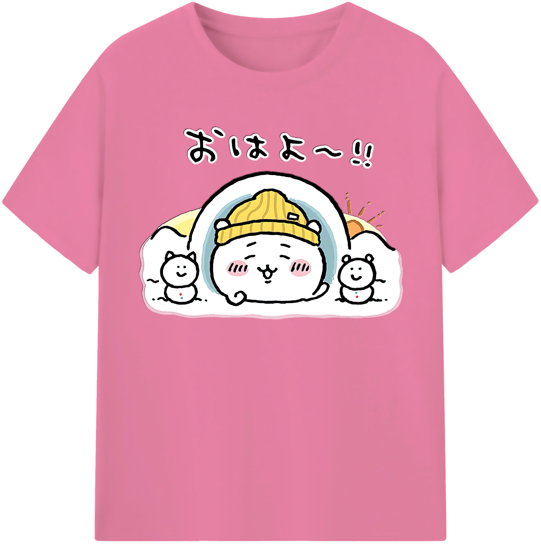 （画像用） ちいかわ ちいかわ Chii-kawa chiikawa 綿100％半袖Tシャツ（フロントプリント）